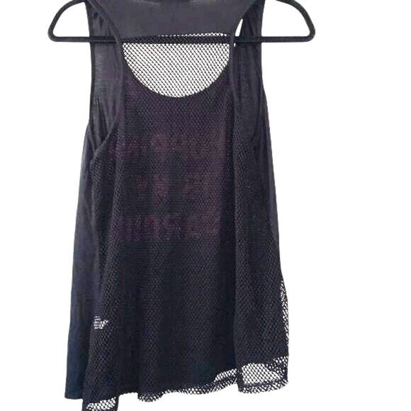 Scarlett Black Mesh Tank Top "Shopping Is My Cardio" Graphic XL - Picture 8 of 10